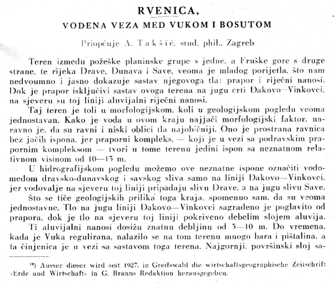 Rvenica - vodena veza med Vukom i Bosutom
