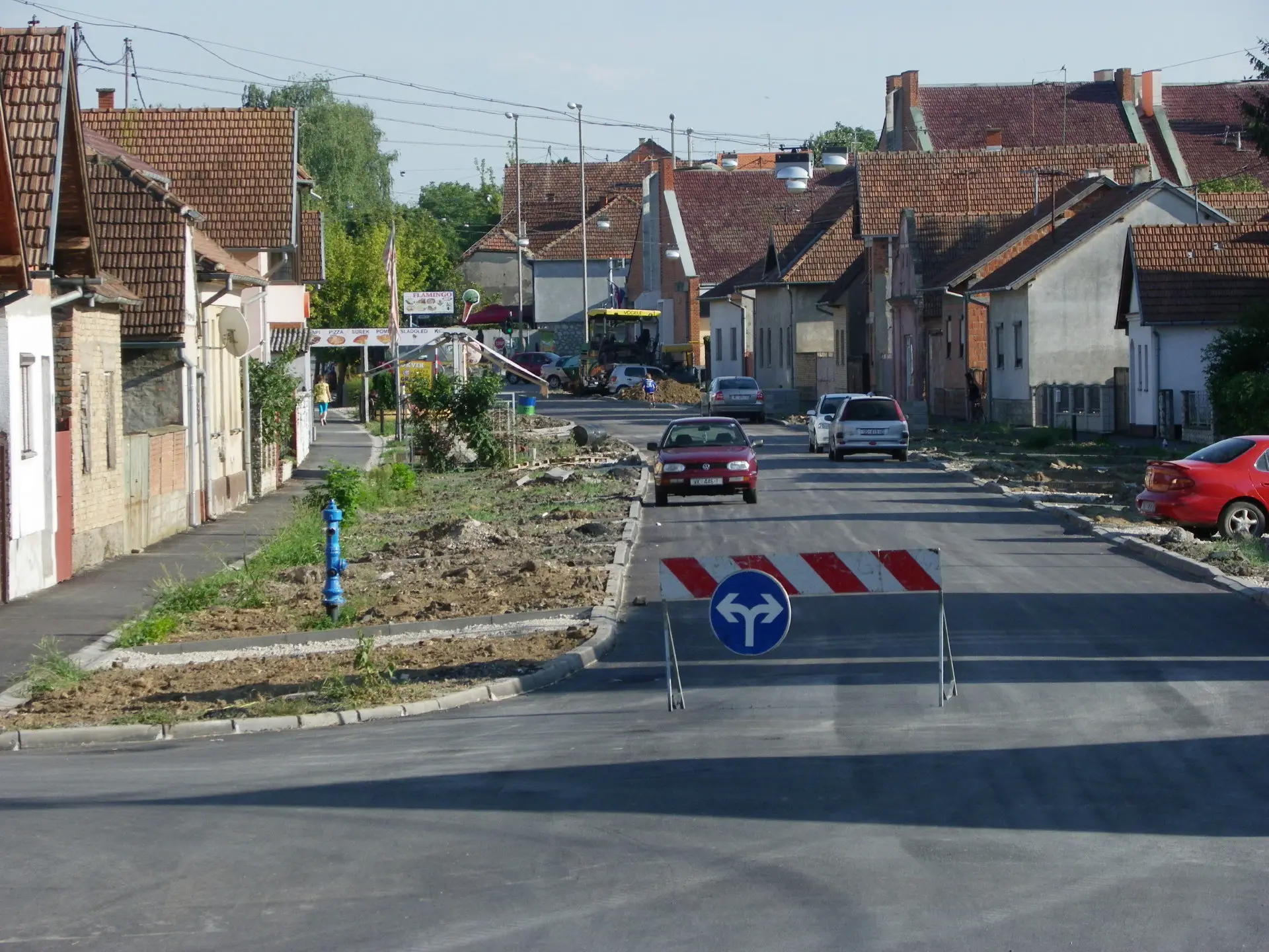 Kolodvorska za vrijeme obnove ceste i staza.